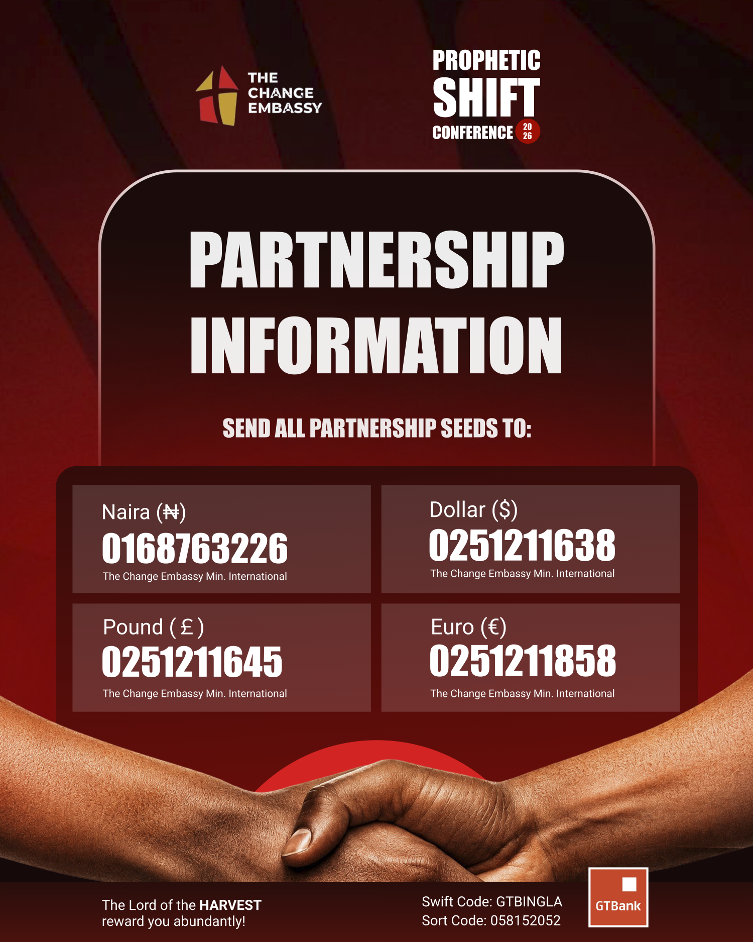 Prophetic Shift Conference partnership information flyer